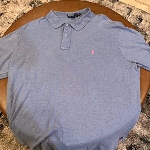 Polo light blue shirt.